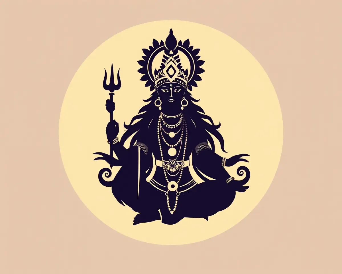 Simple yet Powerful Kali Goddess in Minimalist Design
