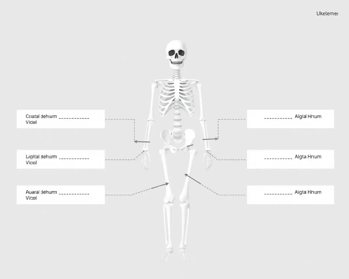 Simplified Human Skeleton Diagram for Education
