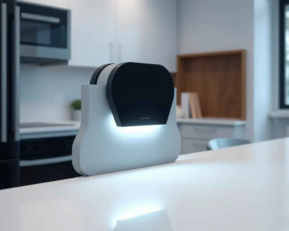 Sleek Fridge Magnet Mockup with LED Light Design Concept.