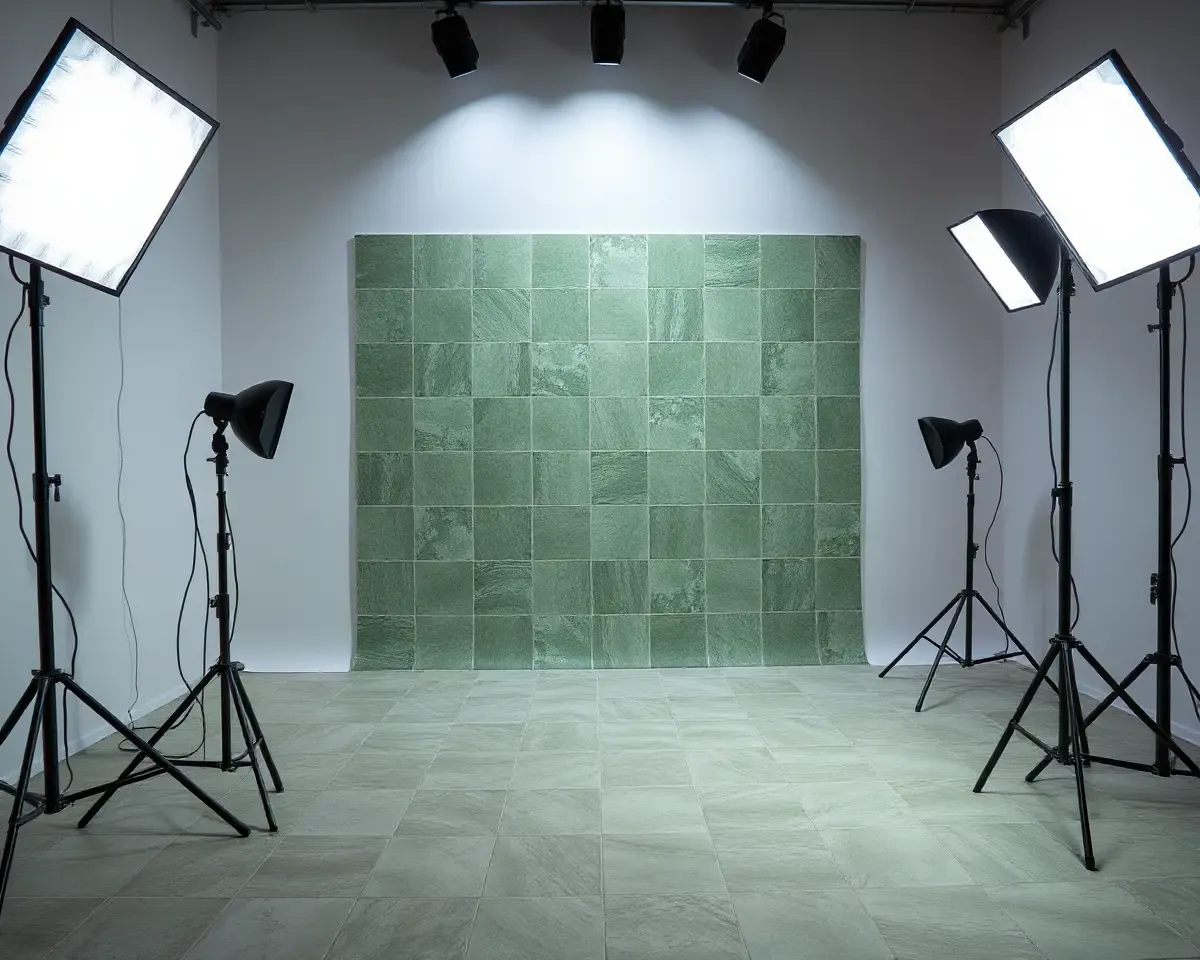 Softbox Lighting Highlights Mangalore Tile Texture and Patterns