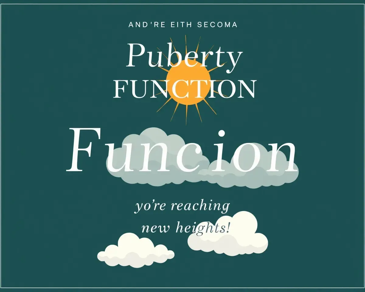 Sophisticated Puberty Invitation with Clouds and Sunshine