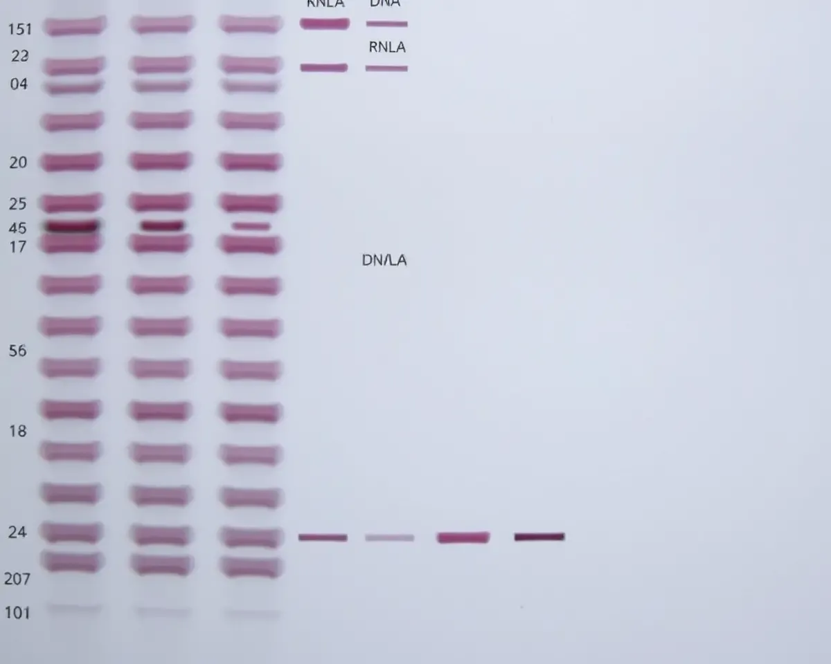 Southern Blot Membrane with Hybridized DNA Bands Detected