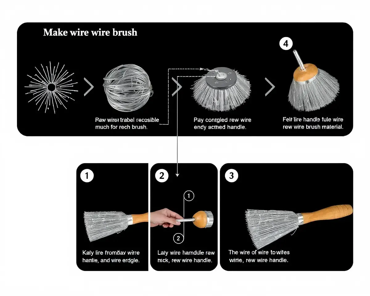 Step-by-Step Wire Brush Manufacturing Process Diagram