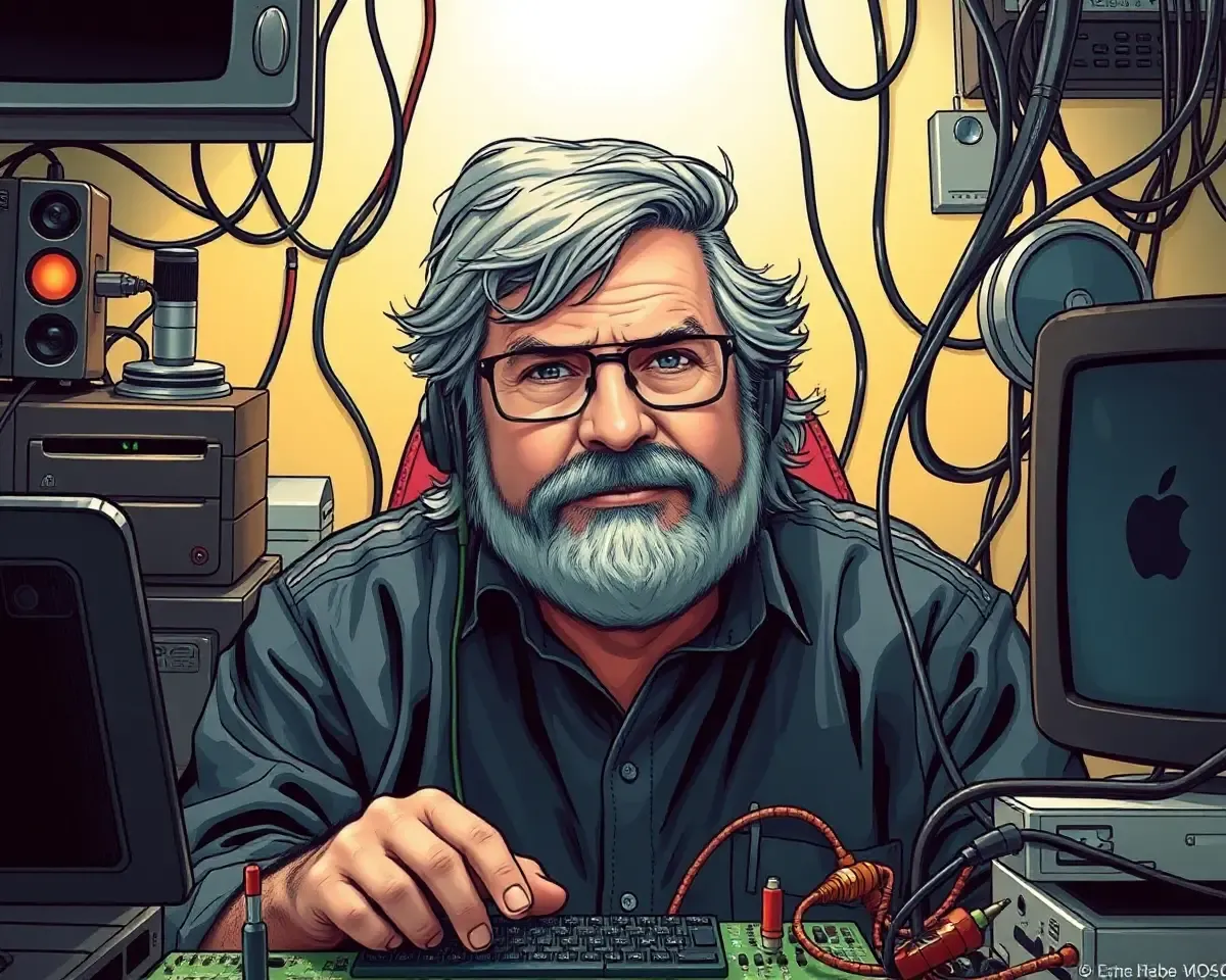 Steve Wozniak's Futuristic Gadget Illustration