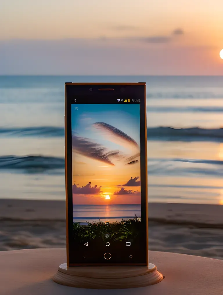 Stunning Sunset on Smartphone xx emage Display