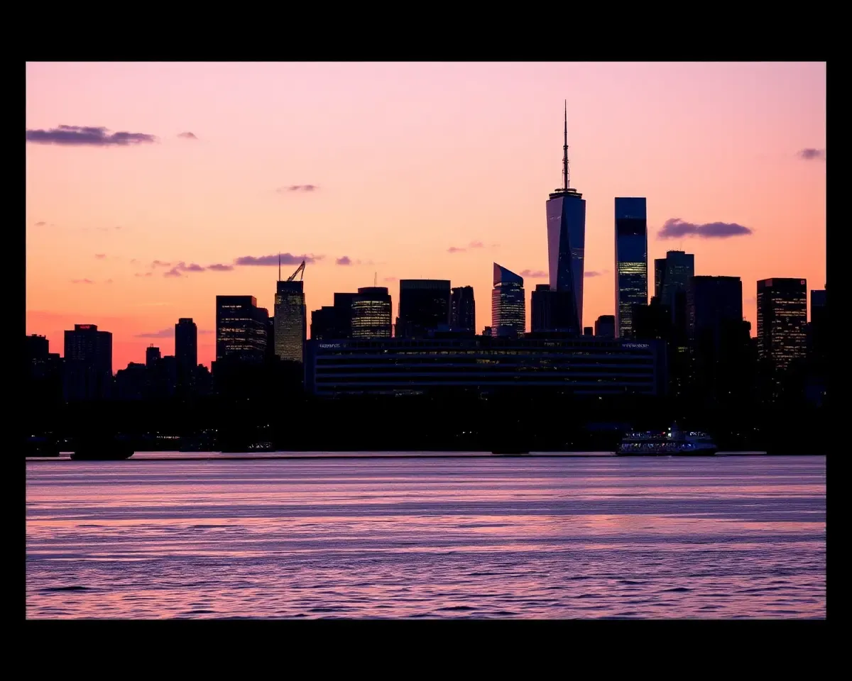 Stylized City Skyline Album Background 12x36 HD