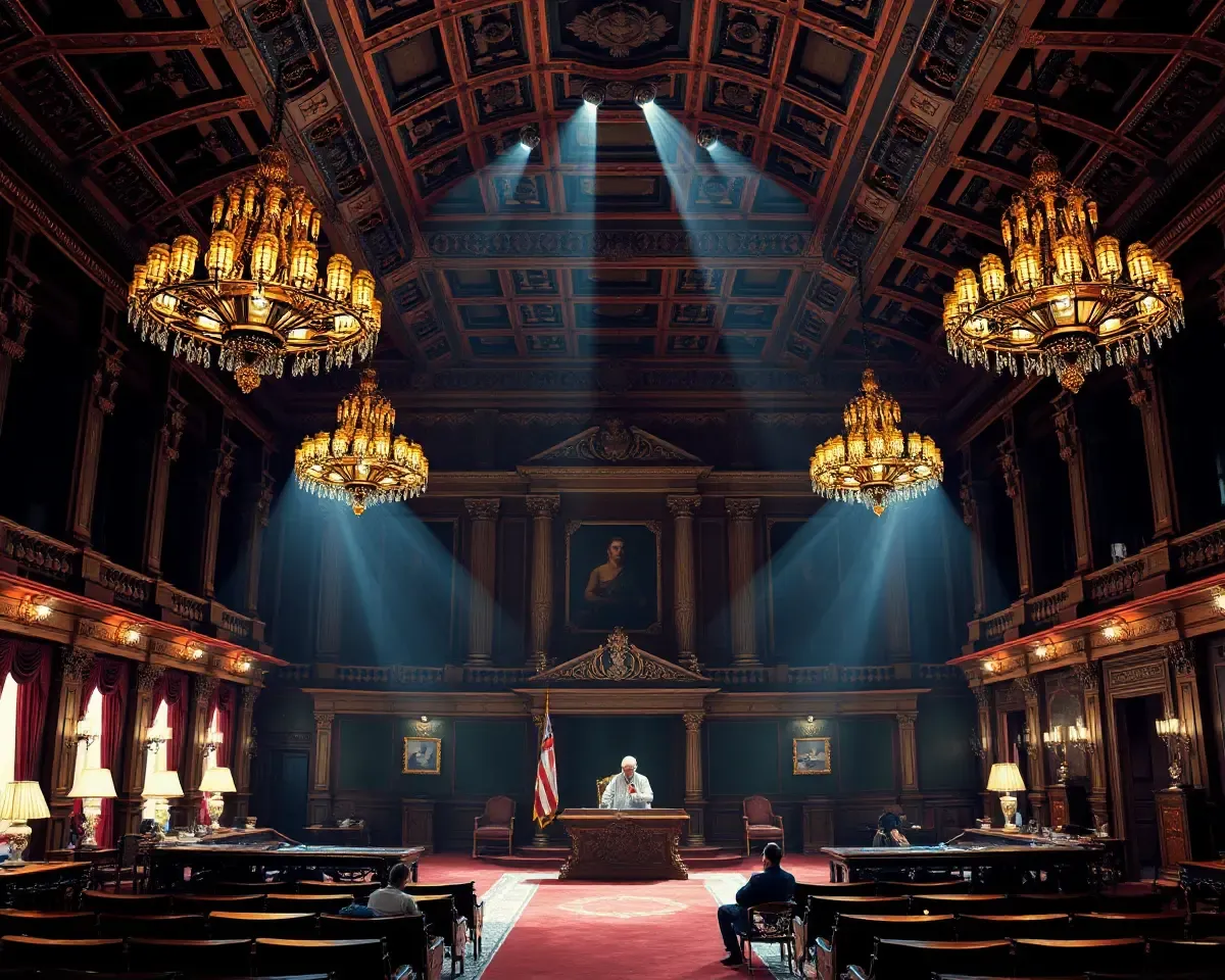 Supreme Court of India Ceremonial Hall Illustration