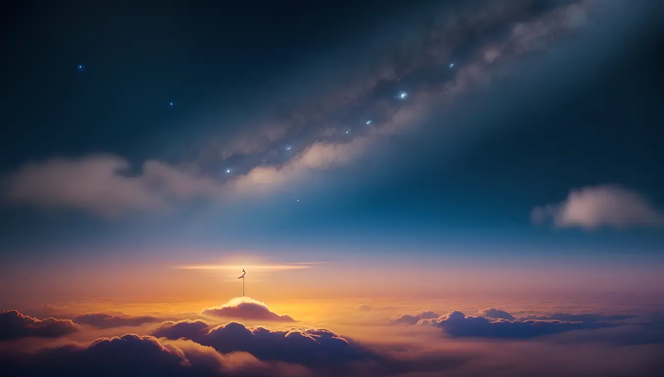 Surreal Kamdev Rati Cloud Floating Ethereal Glow