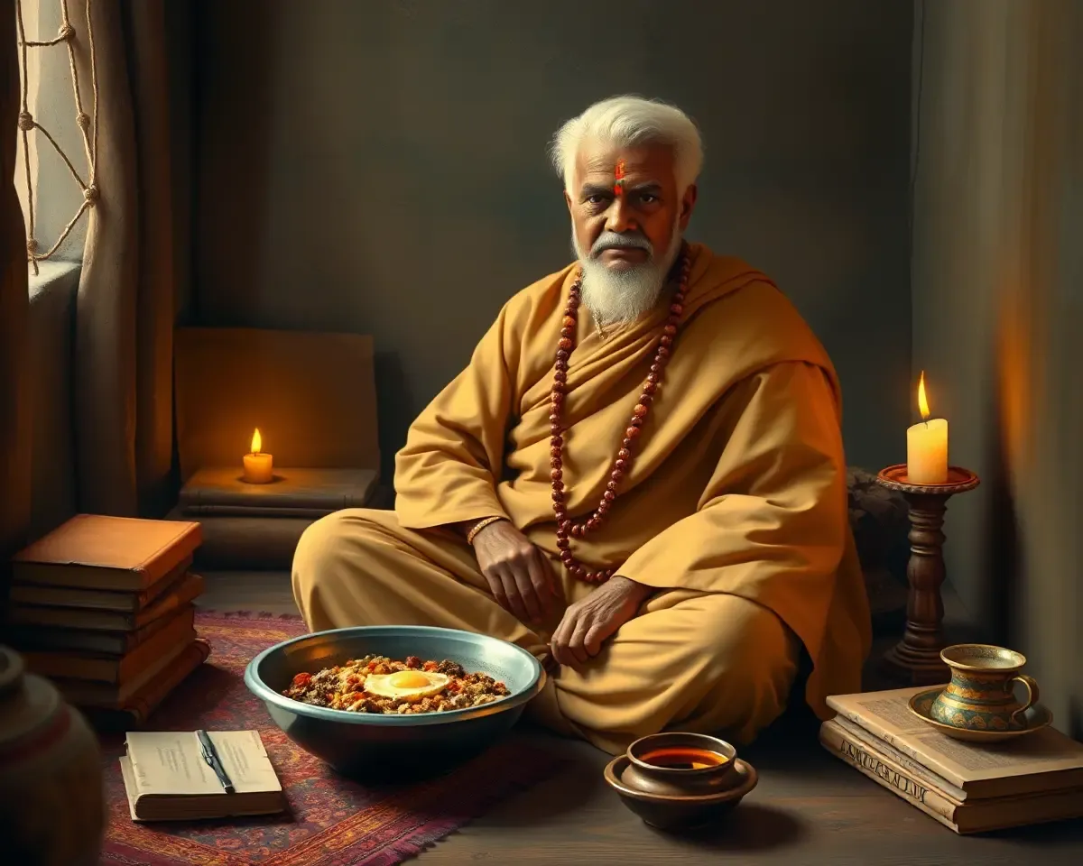 Swami Vivekananda in Simple Rustic Setting