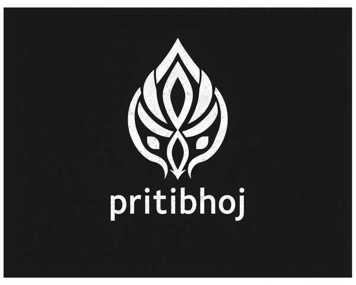Tactile Pritibhoj Logo with Subtle Texture