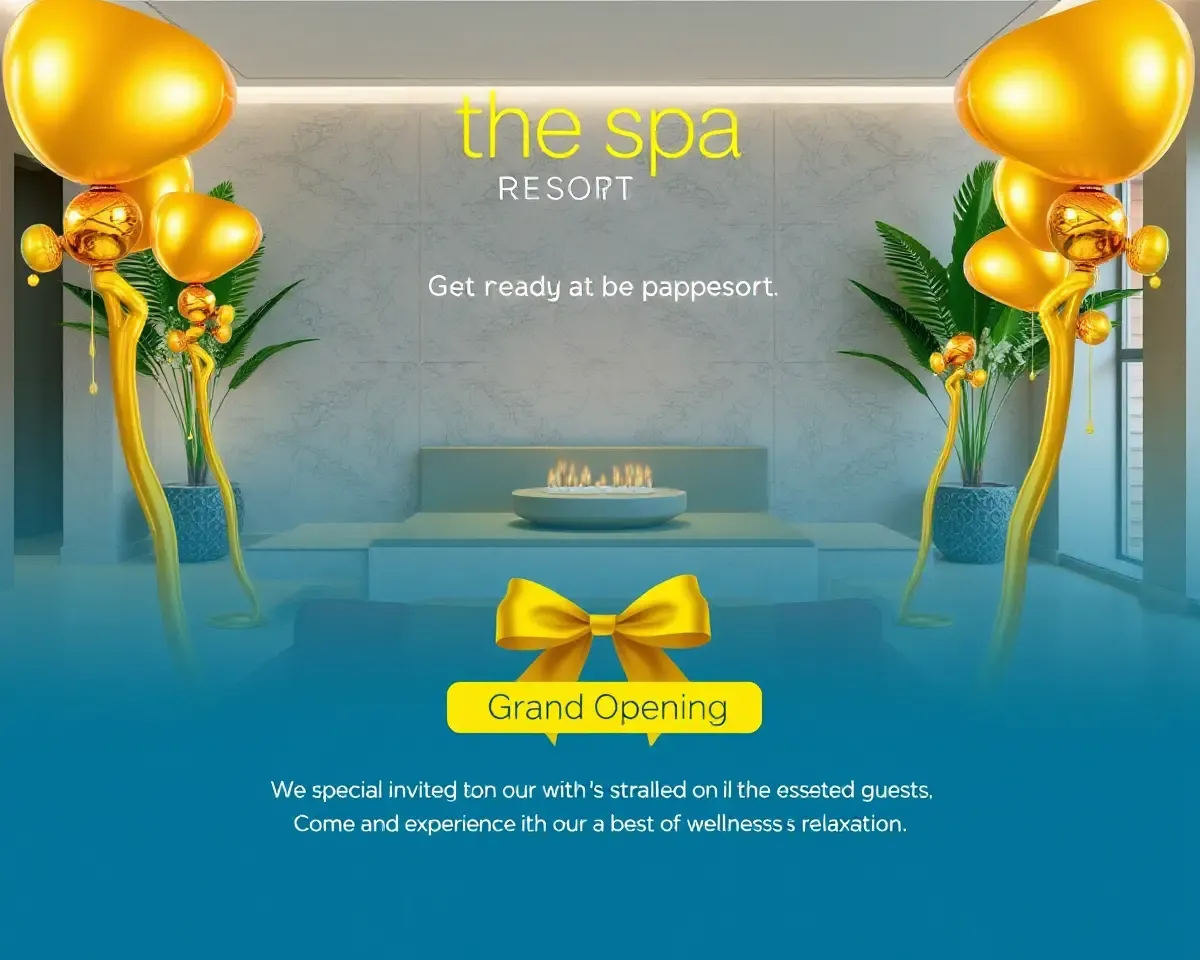 The Spa Resort Grand Opening Invitation Card Marathi