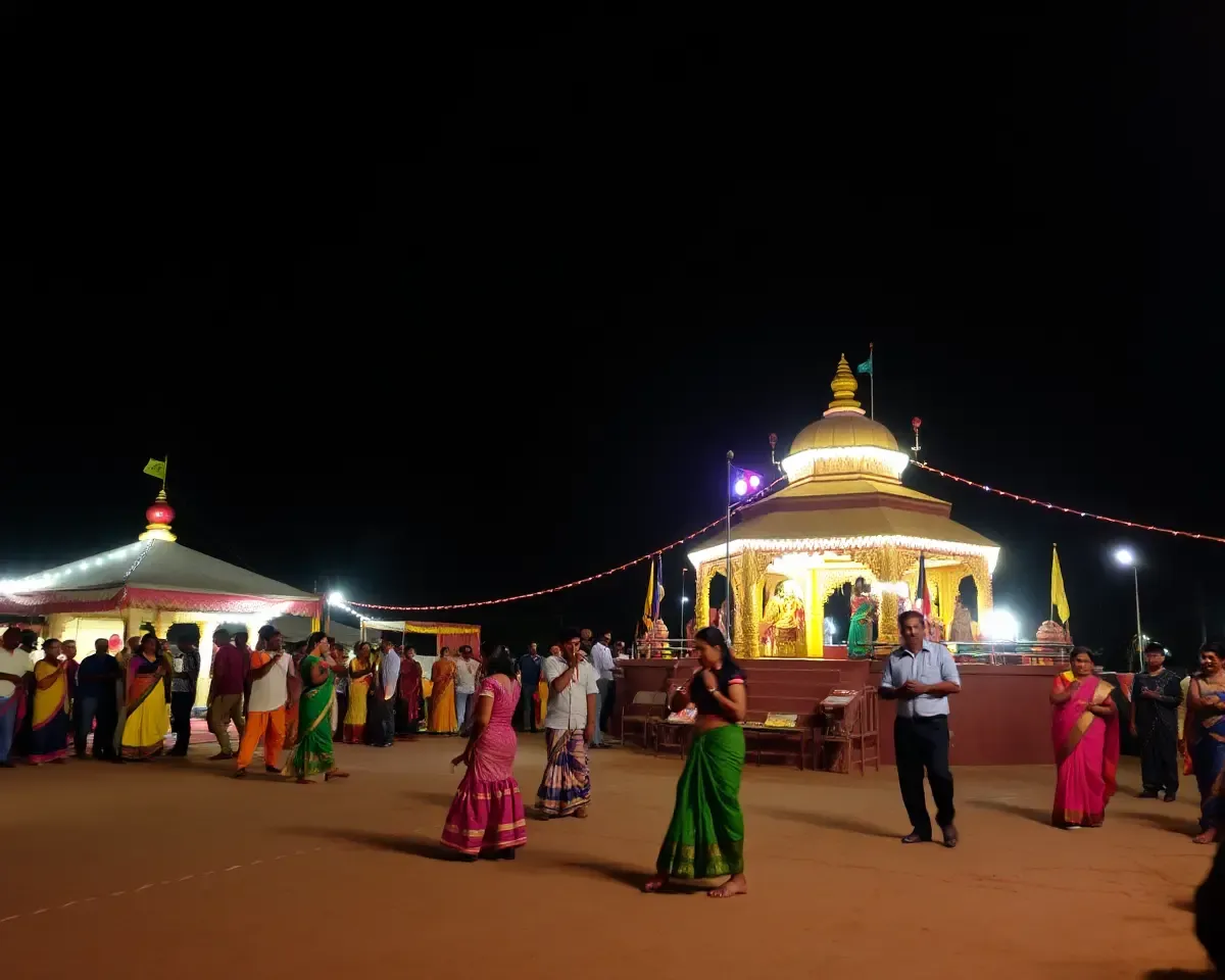 Thiruvachai River Festival with Colorful Decorations