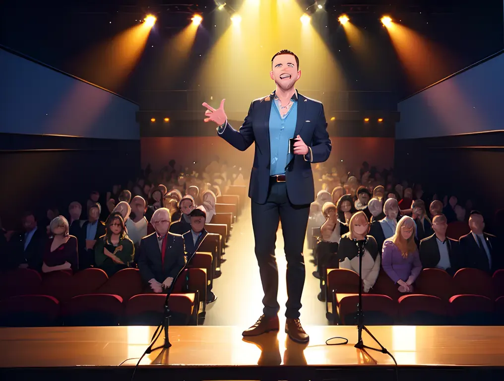 Tim Wilson's Confident Stage Presence at Comedy Show
