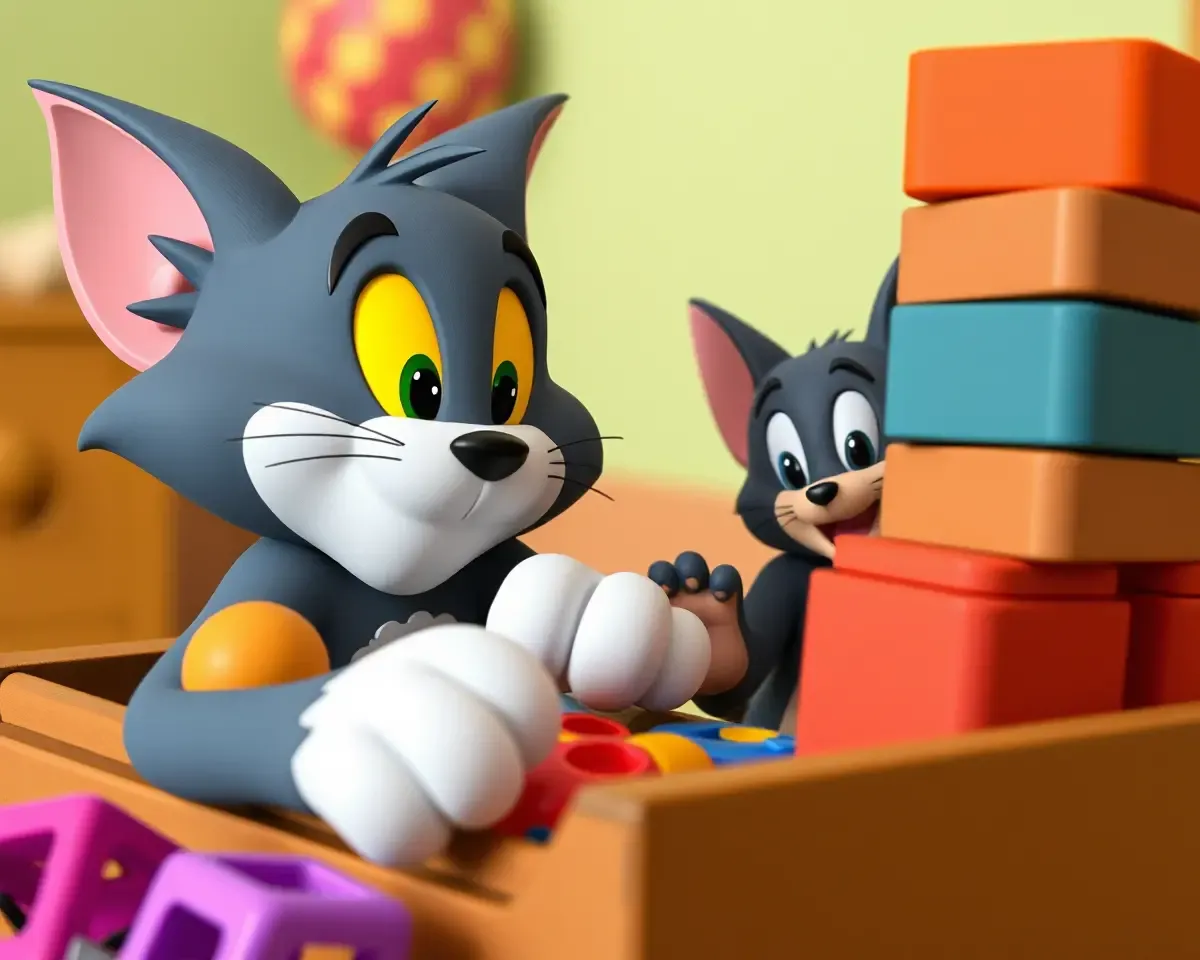 Tom and Jerry Toy Box Png Image Stop-Motion Animation