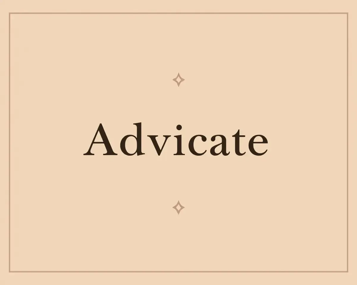 Traditional Advocate Visiting Card with Classic Font