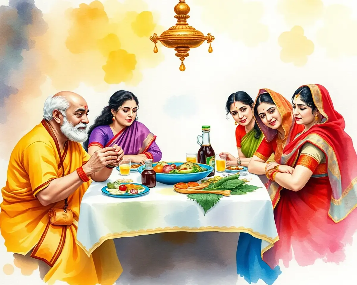 Traditional Gujarati Family Celebrates Kali Chaudas Together