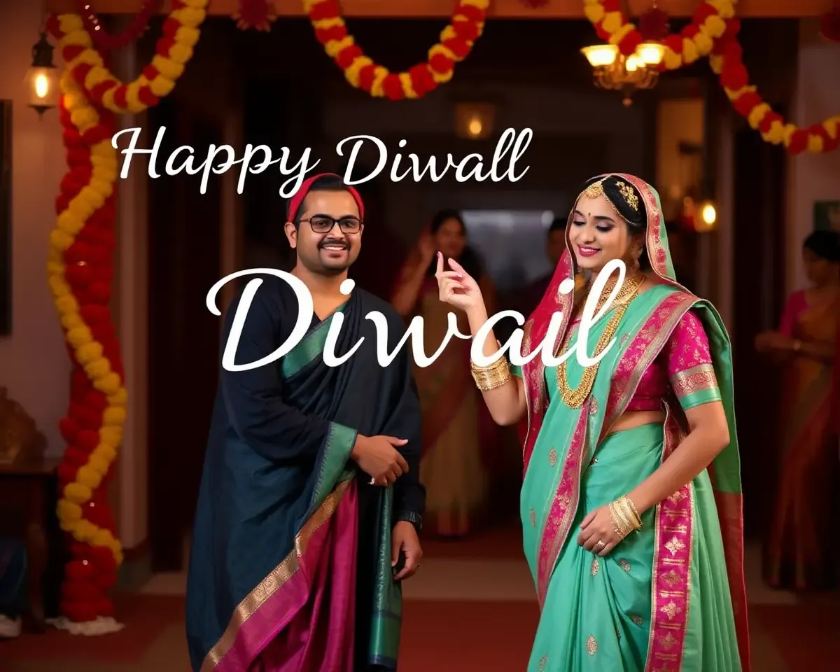Traditional Indian Clothing and Accessories for Happy Diwali Images
