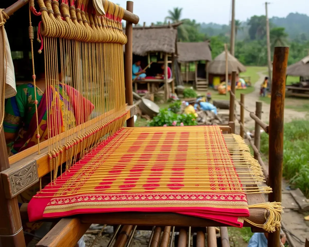 Traditional Loom Weaves Sambalpuri Saree Border Design