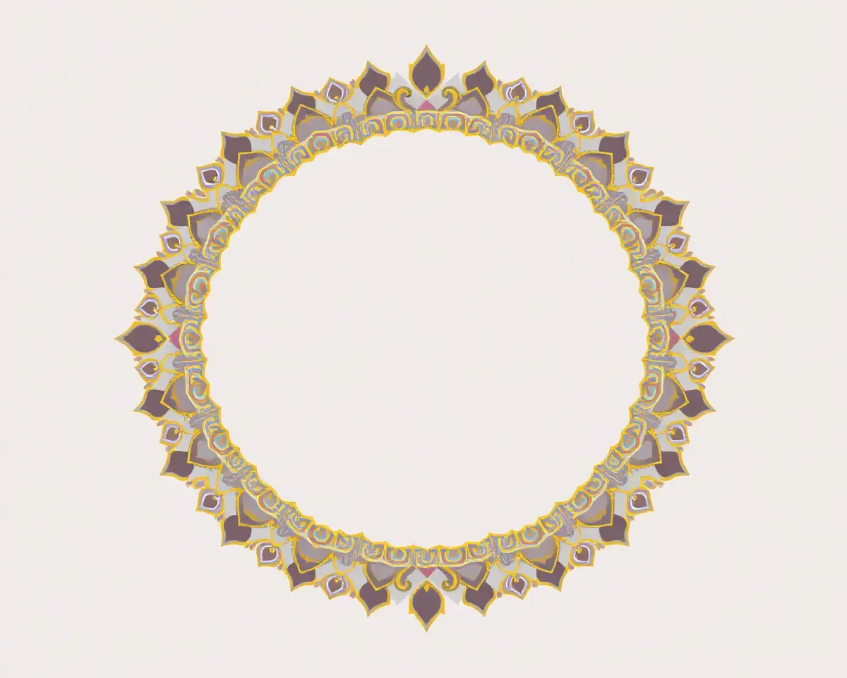 Traditional Odia-Inspired Sambalpuri Border Design PNG