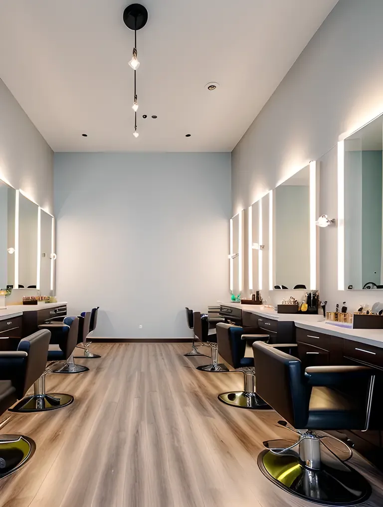 Trendy Ladies Salon with Minimalist Aesthetic and Edgy Hairstyles
