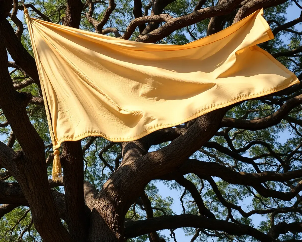 Udghatan Banner Waves in Gentle Breeze