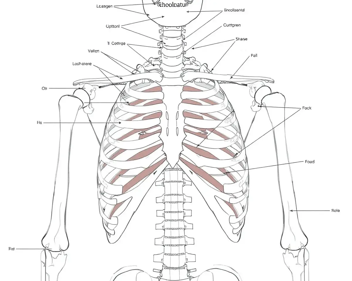 Upper Limbs Bones Unlabeled Human Skeleton Diagram