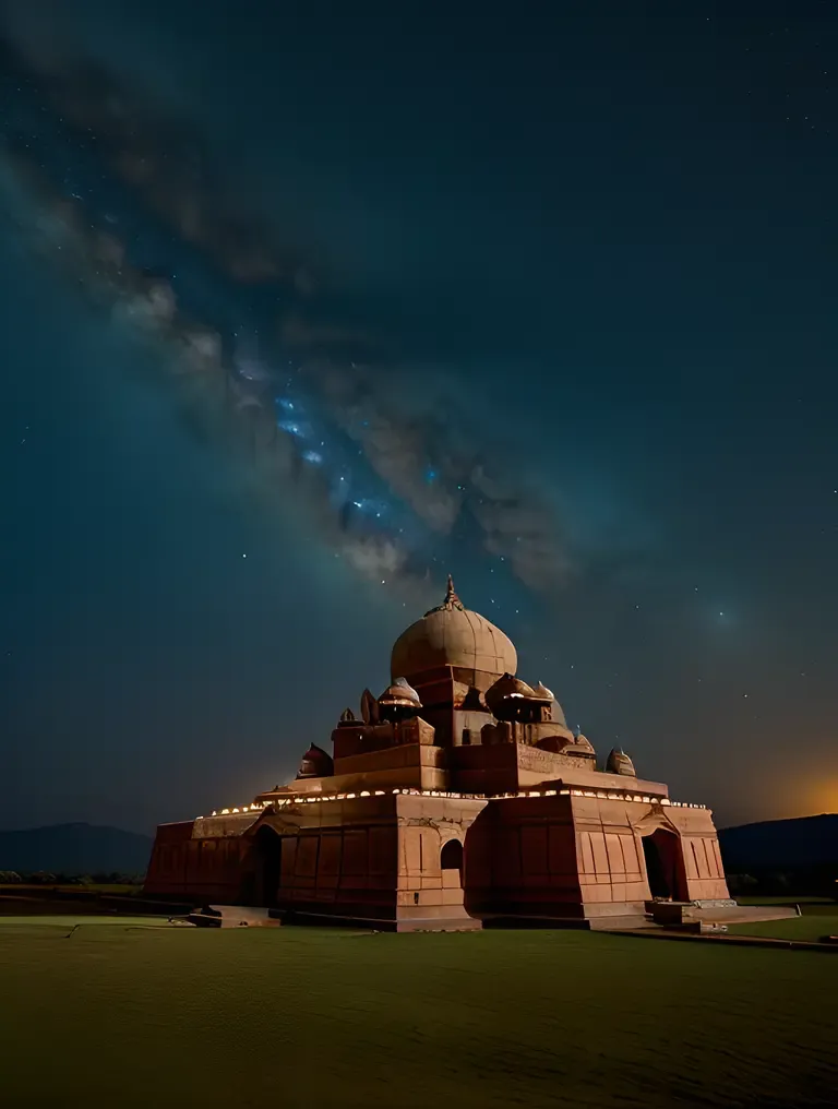 Varahamihira Gazing at the Stars in Serene Landscape