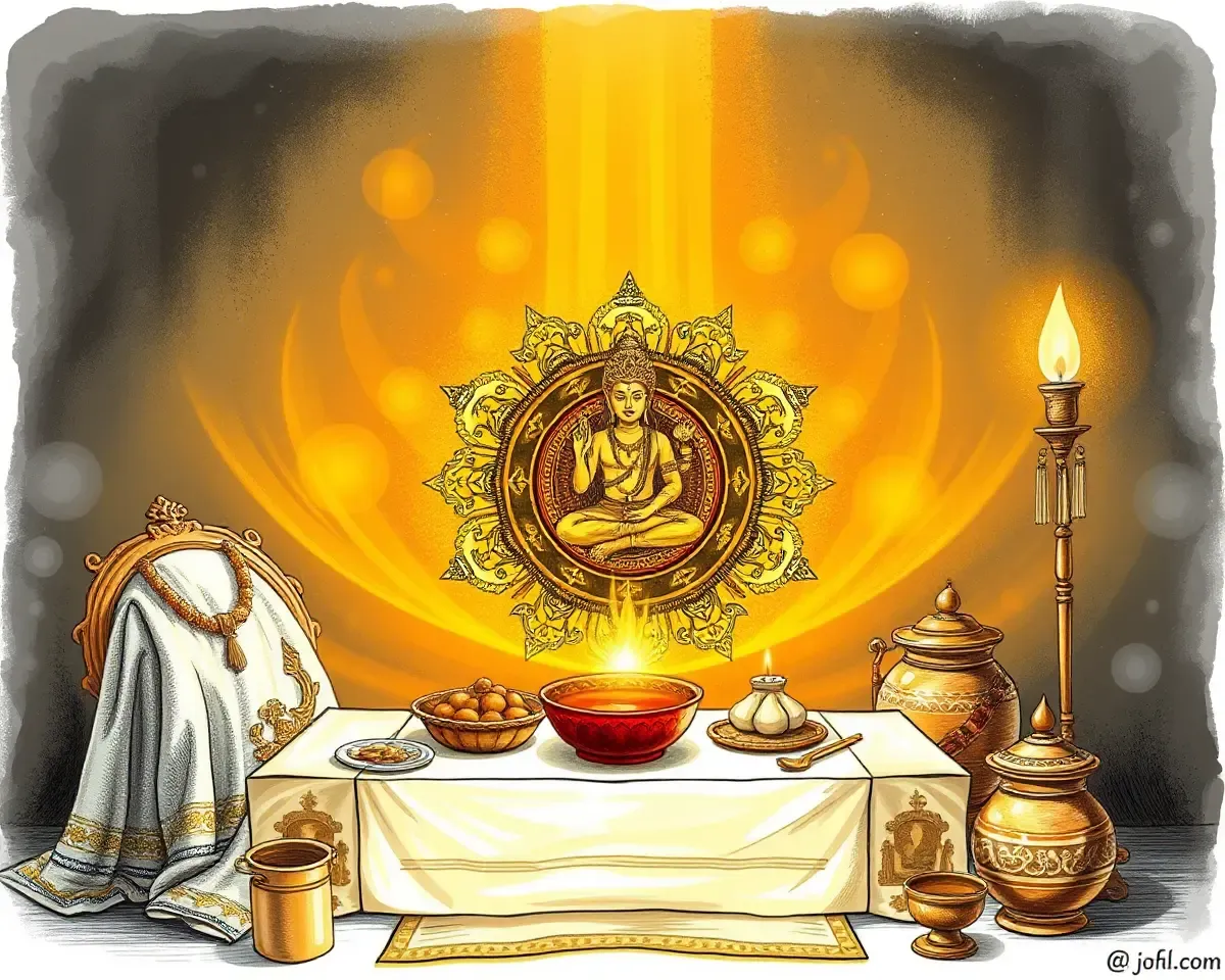 Vastu Shanti Patrika Radiates Warmth on Altar