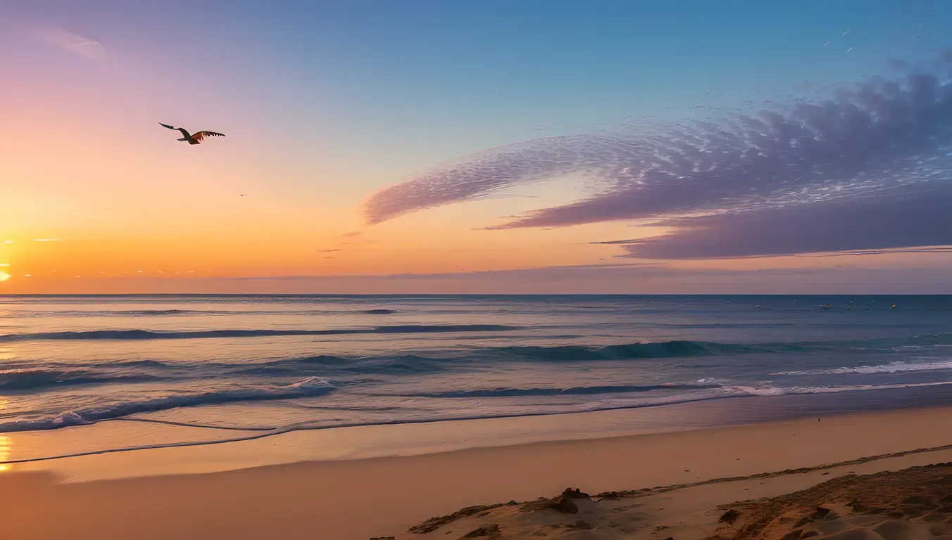 Vibrant Beach Sunset Wallpaper for Windows 10