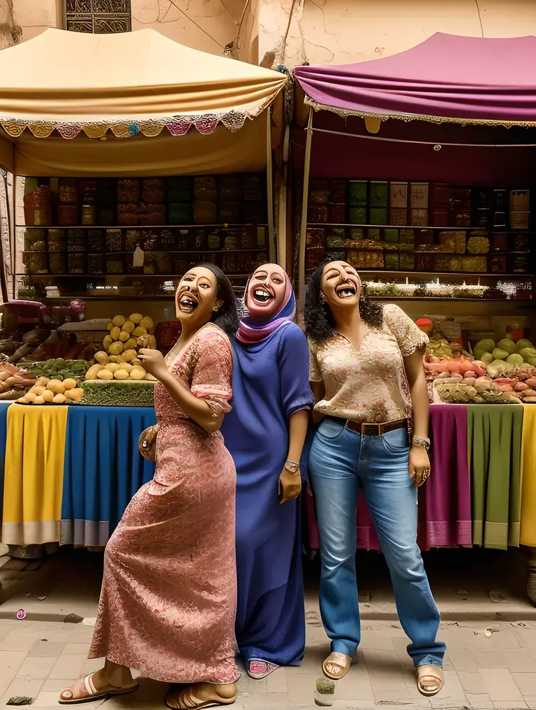 Vibrant Cairo Streets Fill with Laughing Girls