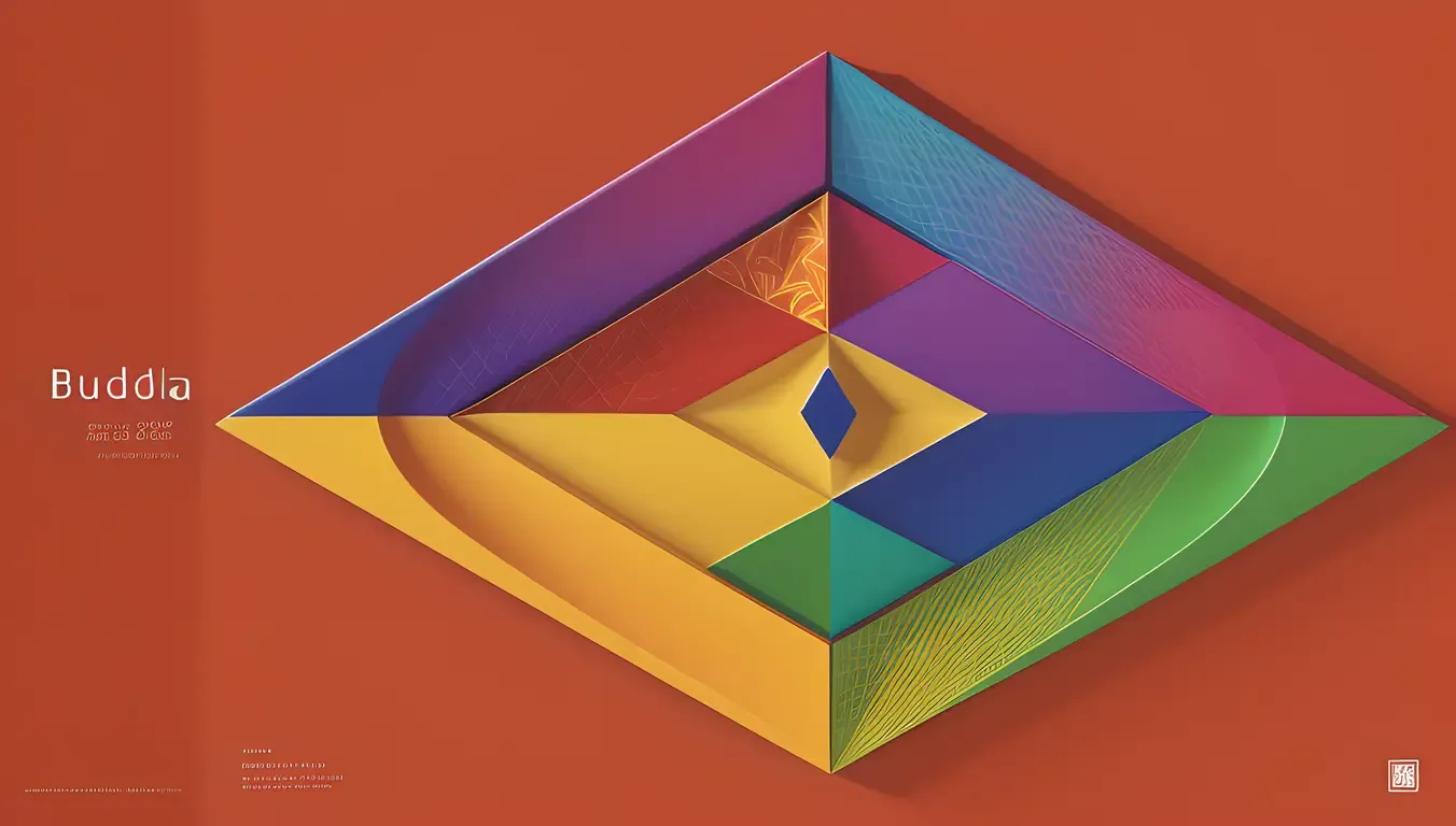 Vibrant Colors in Stylized Sulba Sutra Geometric Shapes