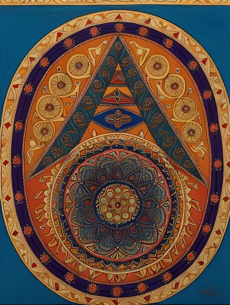 Vibrant Indian Drum Design Pooram Logo with Unity Harmony