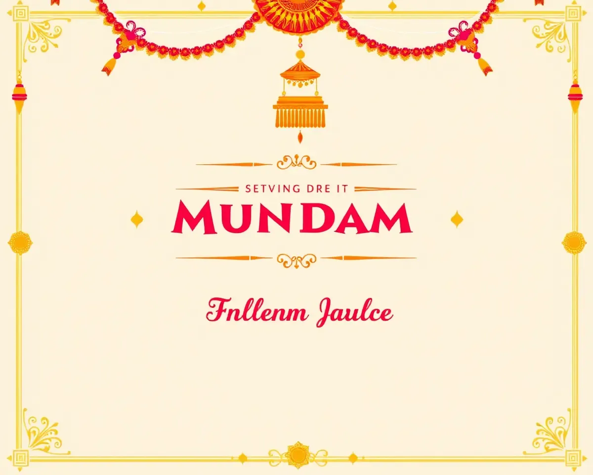 Vibrant Indian-Inspired Mundan Ceremony Digital Invitation Card