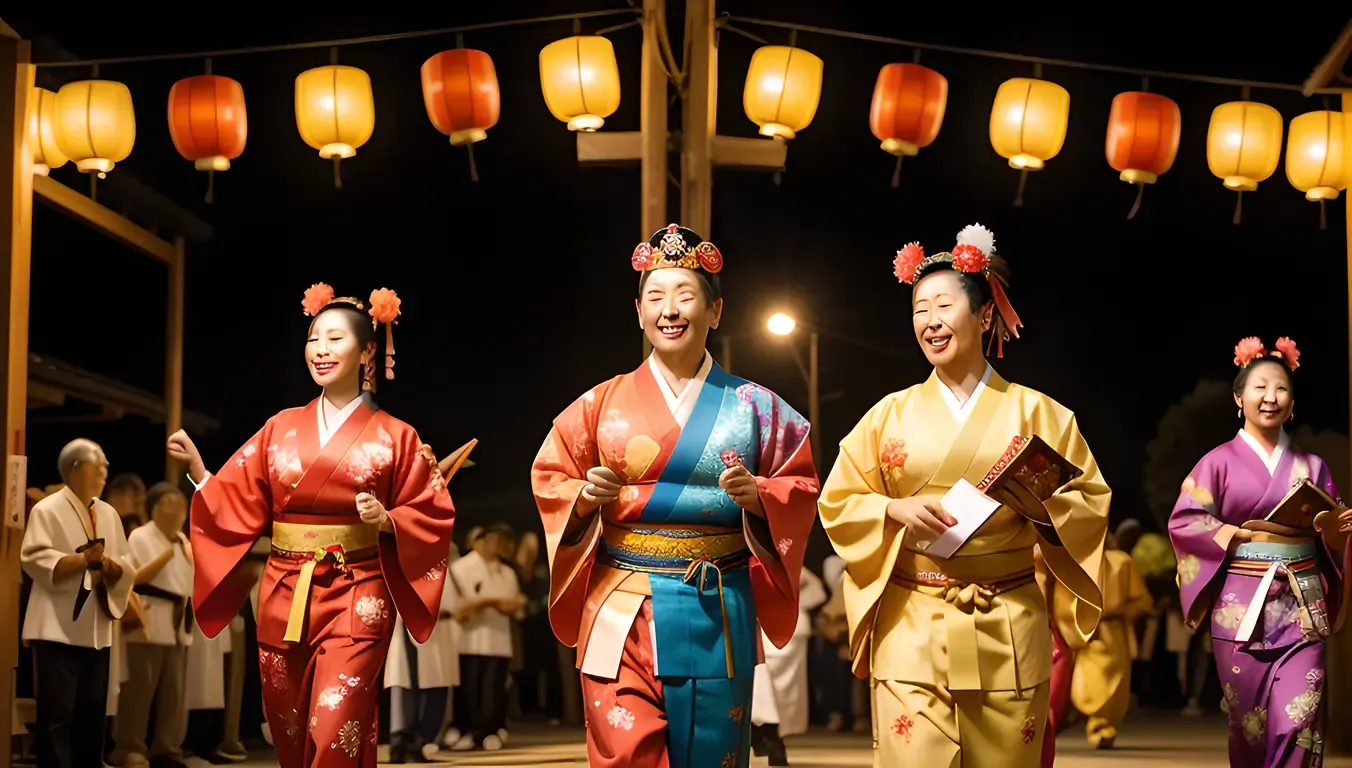 Vibrant Japanese Festival in Traditional Buke