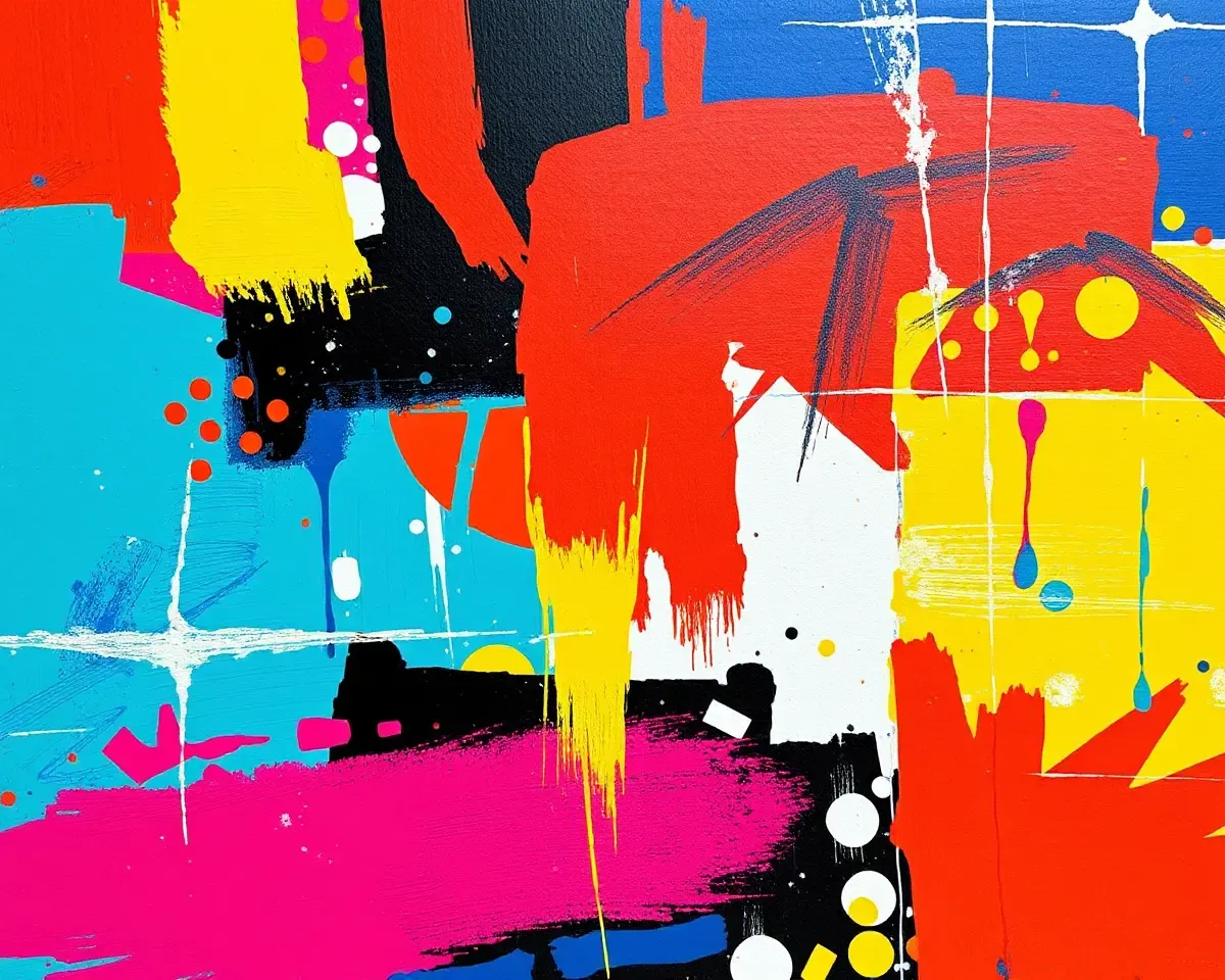 Vibrant Kular Inspired Abstract Art Piece
