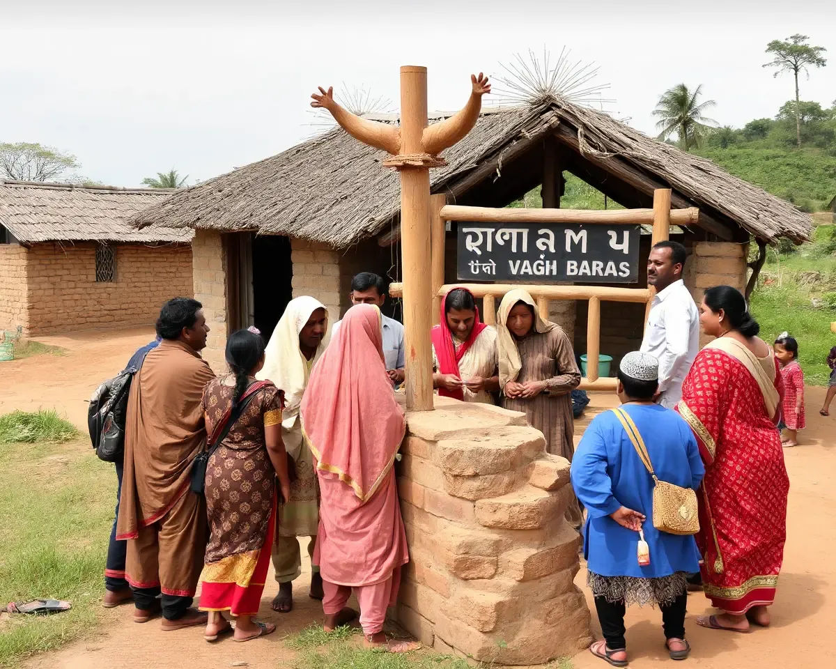 Villagers Gather Around Vagh Baras Post