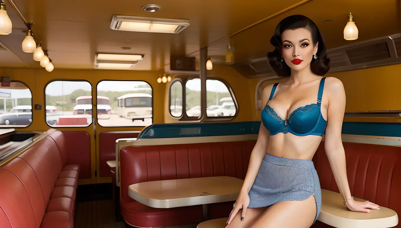 Vintage Diner Pin-Up Bra Pic