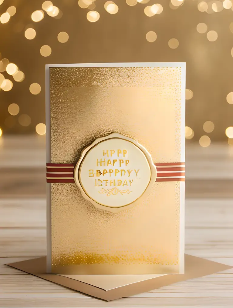 Vintage Distressed Birthday Card with Handwritten Message