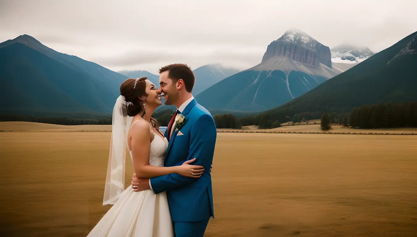 Vintage Mountain Wedding Photo Editing Online Free