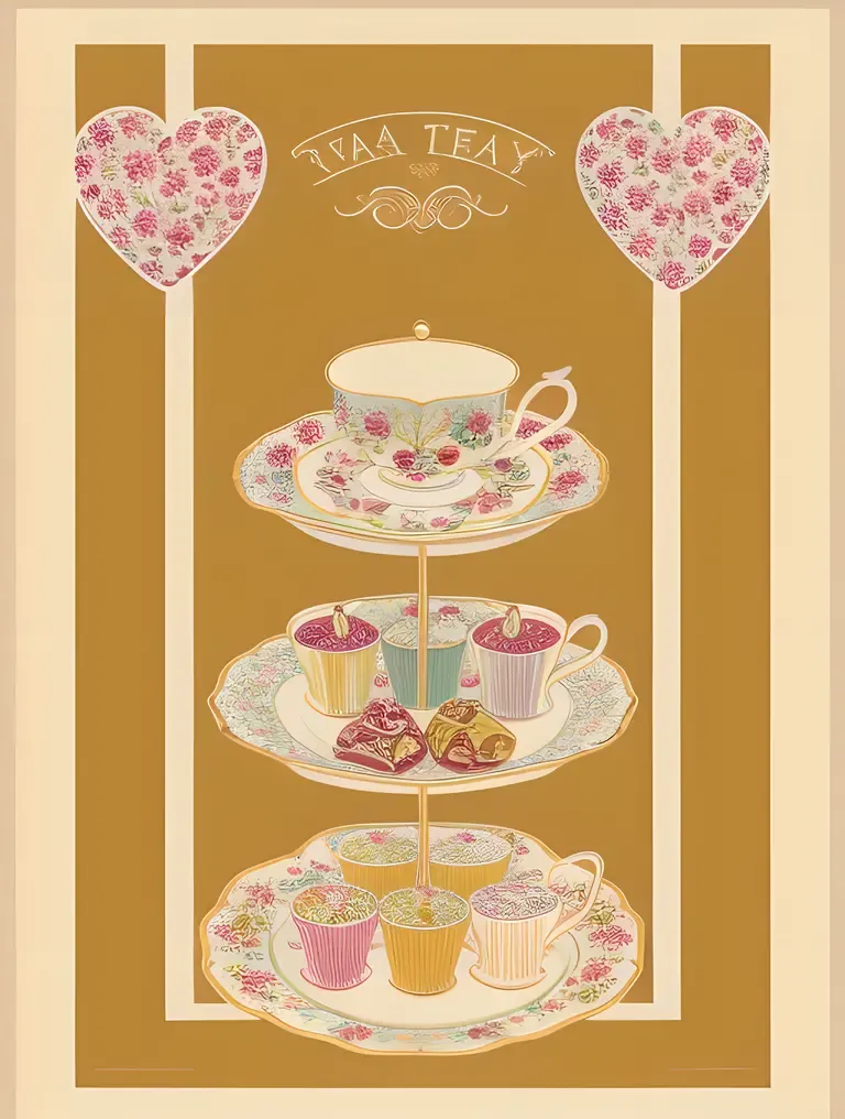Vintage Tea Party with Delicate China and Sweet Treats