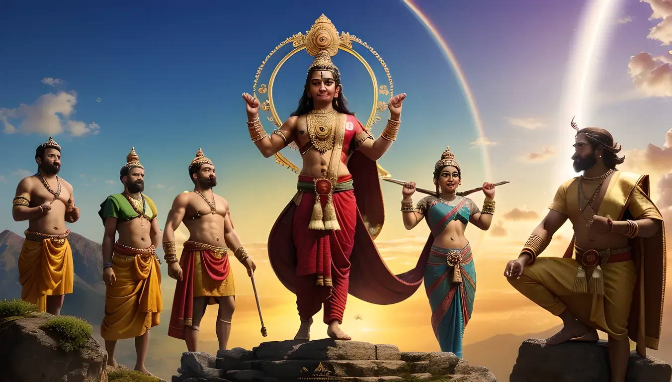 Virabhadra Surrounded by Gods and Goddesses