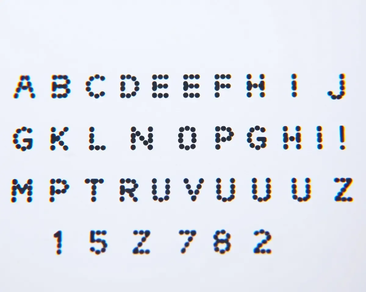 Visually Appealing Braille Alphabet Image with Clear Dots