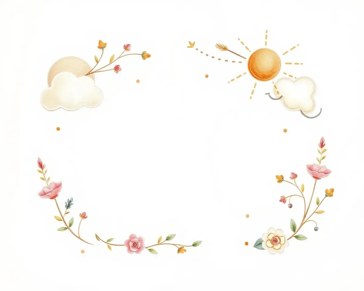 Watercolor Frame Brings Whimsy to 1st Anniversary Photo