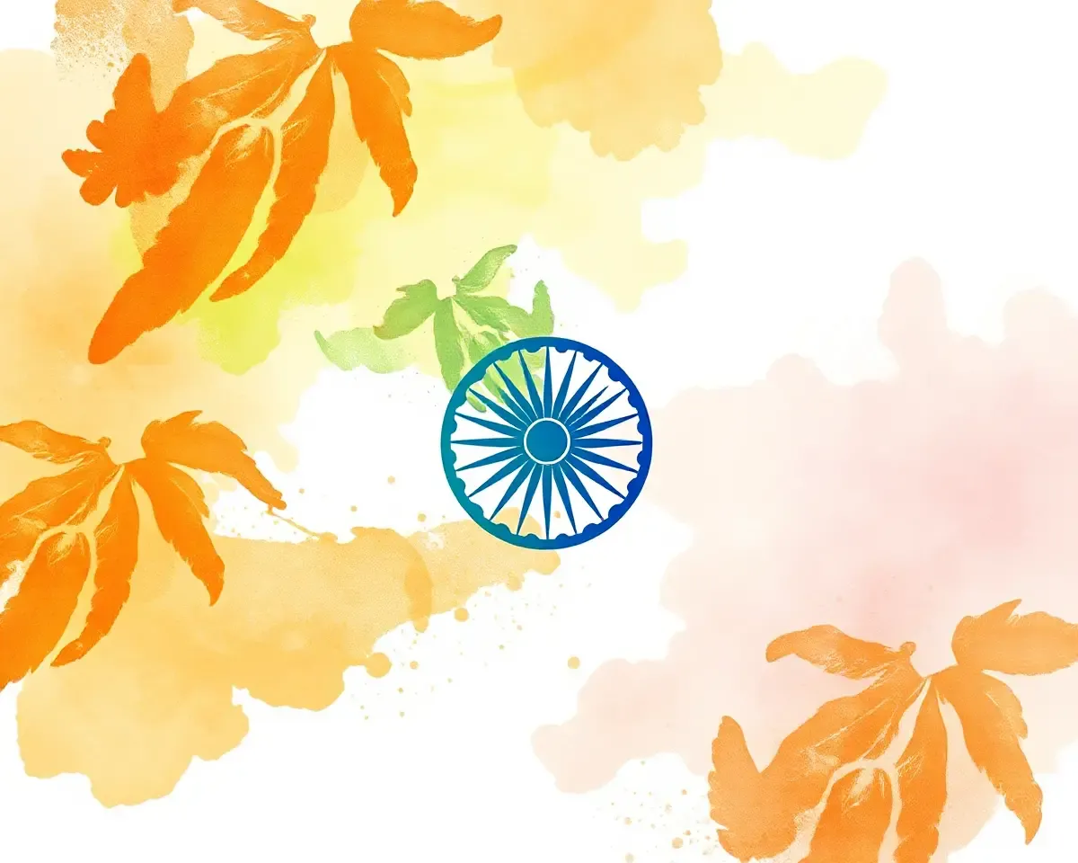 Watercolor Painting of Jai Shree Ram Flag Colors