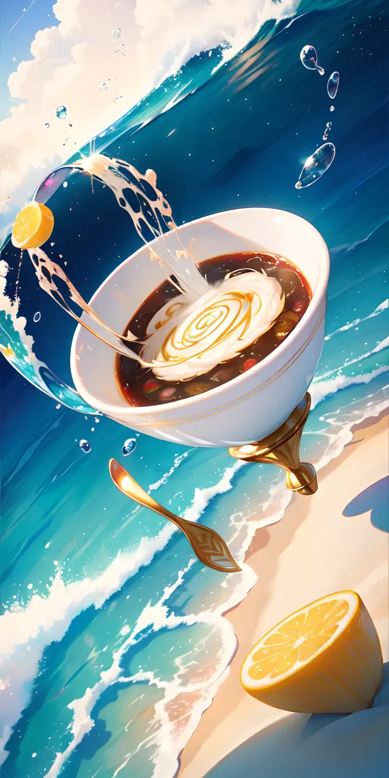 Whimsical Alphabet Soup in Colorful Ocean