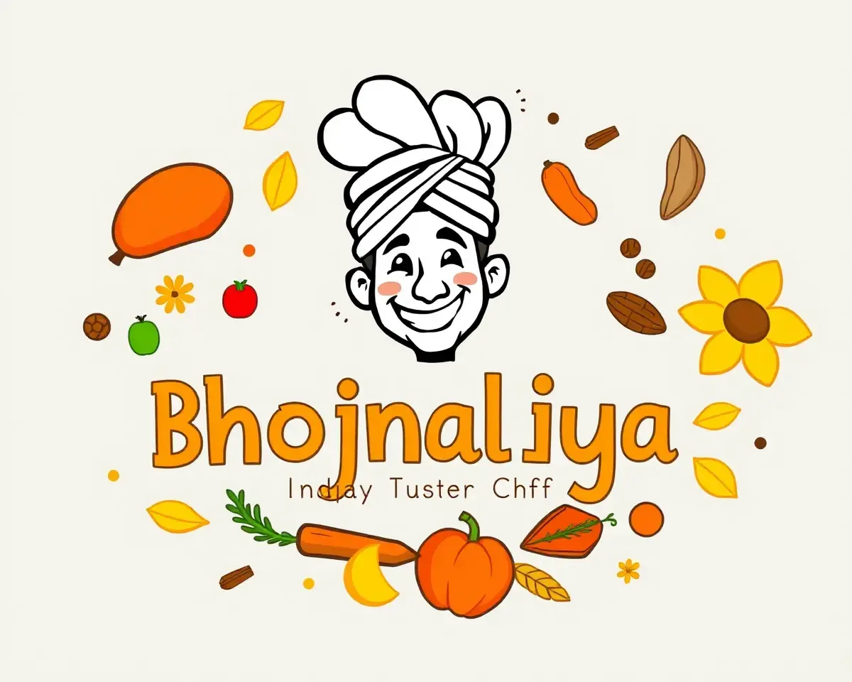 Whimsical Chef Illustration on Bhojnalaya Banner