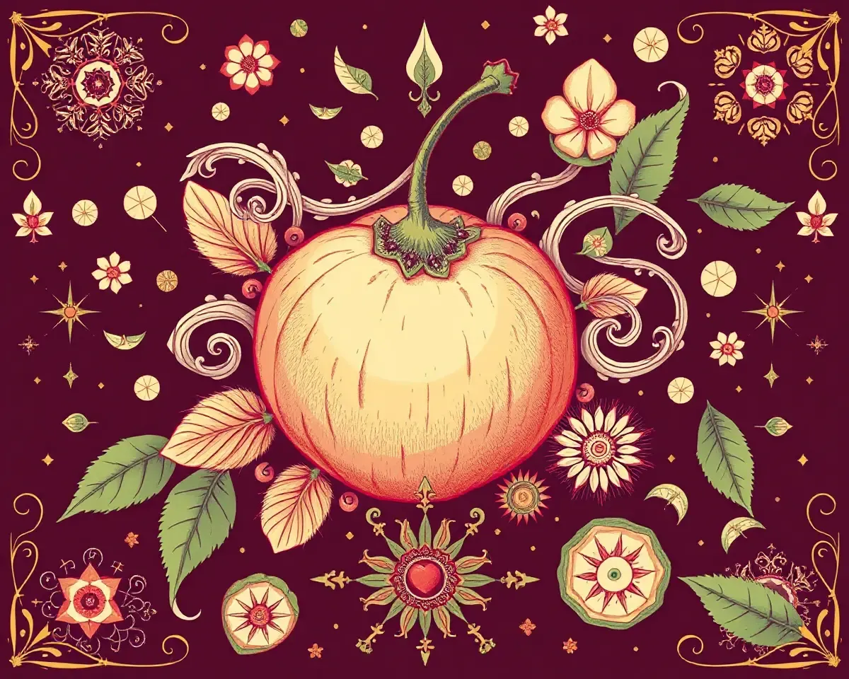 Whimsical Illustration of Litchi Fruit with Intricate Patterns 🍊