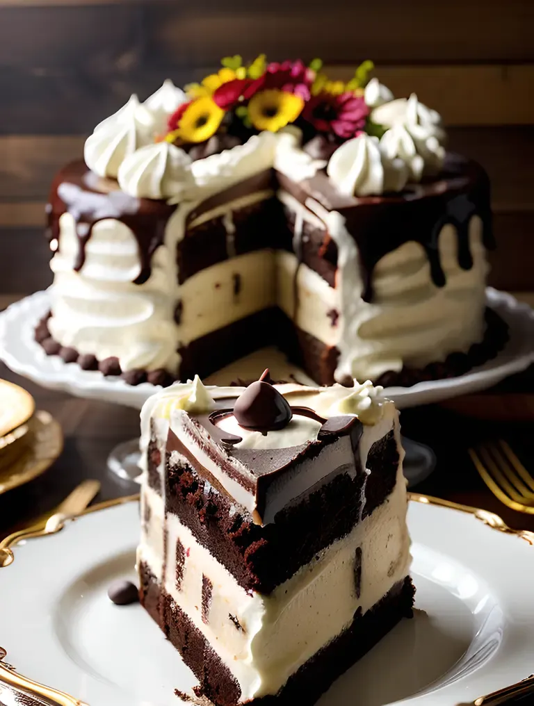 Whipped Cream and Chocolate Shavings on Fine China Plate