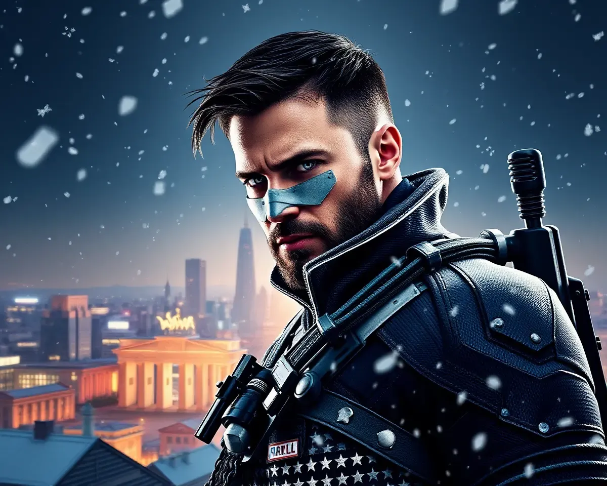 Winter Soldier in 4K Berlin Cityscape Wallpaper