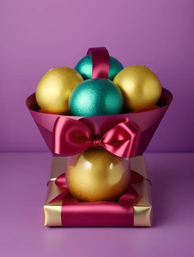 Wrapped Laddu Gift with Handwritten Note PNG